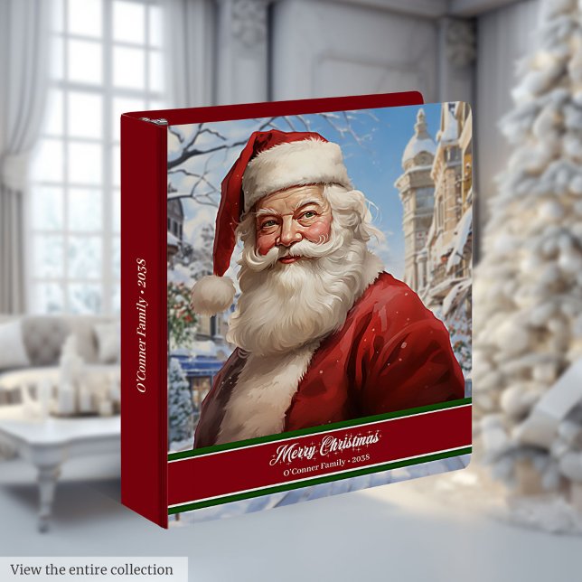 Santa Claus Ring Binder Traditional Christmas Styl (Santa Claus Ring Binder Traditional Christmas Style)