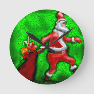 Santa Claus Round Clock