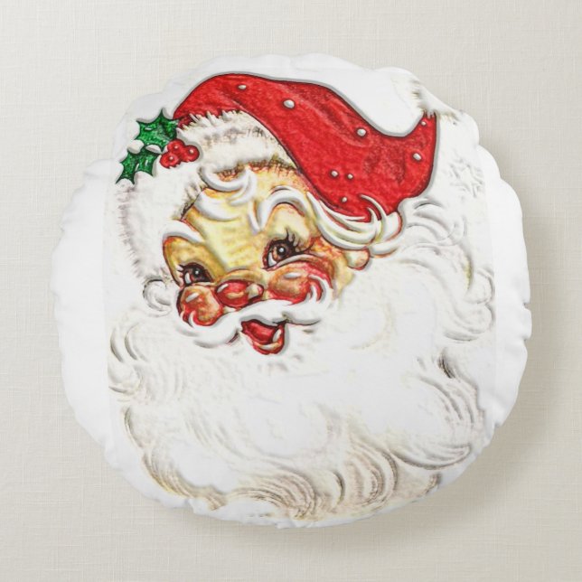 Santa Claus Round Pillow (Front)