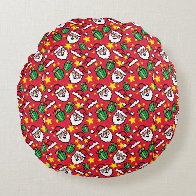 Santa Claus Round Pillow (Front)
