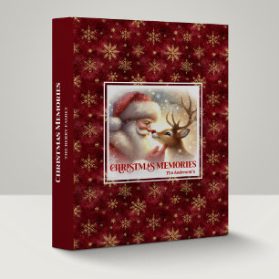 Santa Claus Rudolph Festive Christmas Ring Binder