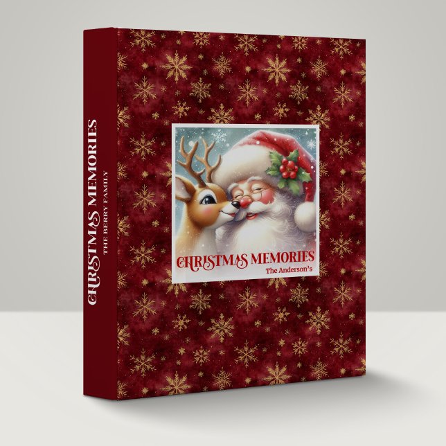 Santa Claus Rudolph Festive Holiday Memory Album  3 Ring Binder (Santa Claus Rudolph Festive Holiday Memory Album Binder

)