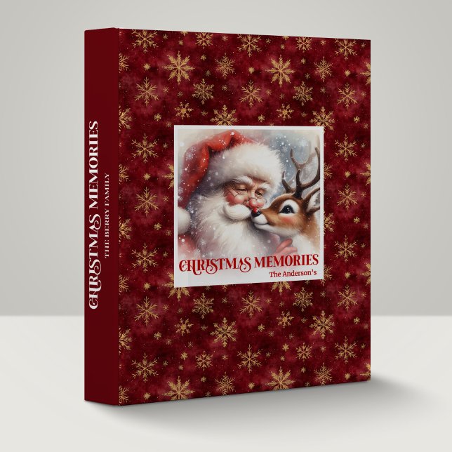 Santa Claus Rudolph Holiday Memory Album Festive  3 Ring Binder (Santa Claus Rudolph Holiday Memory Album Festive Binder

)