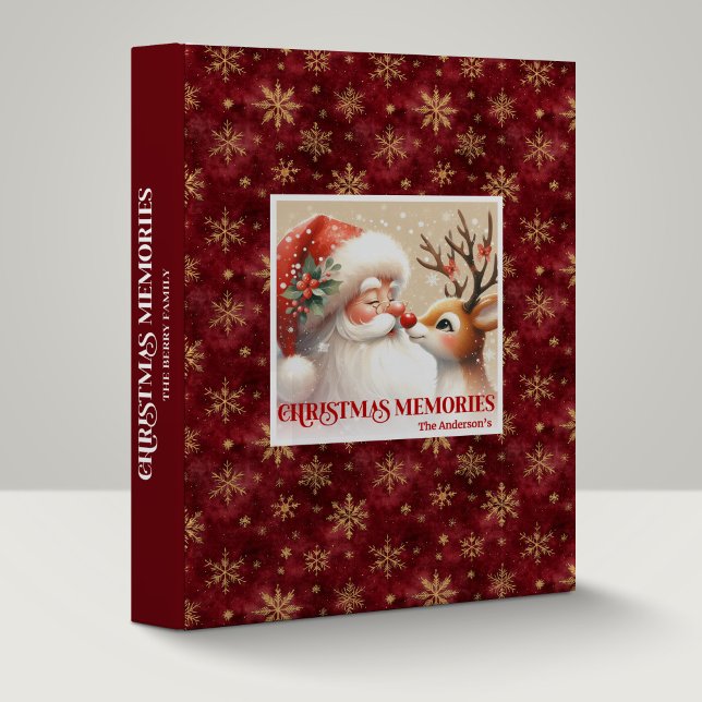 Santa Claus Rudolph Holiday Ring Binder Keepsake  (Santa Claus Rudolph Holiday Ring Binder Keepsake Album

)