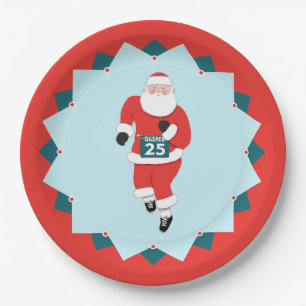 Santa Claus Runner Paper Plates