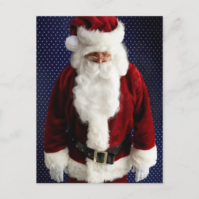 Santa Claus Sad Holiday Postcard (Front)