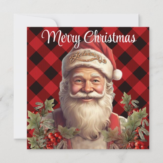 Santa Claus Saint Nicholas Christmas card (Front)