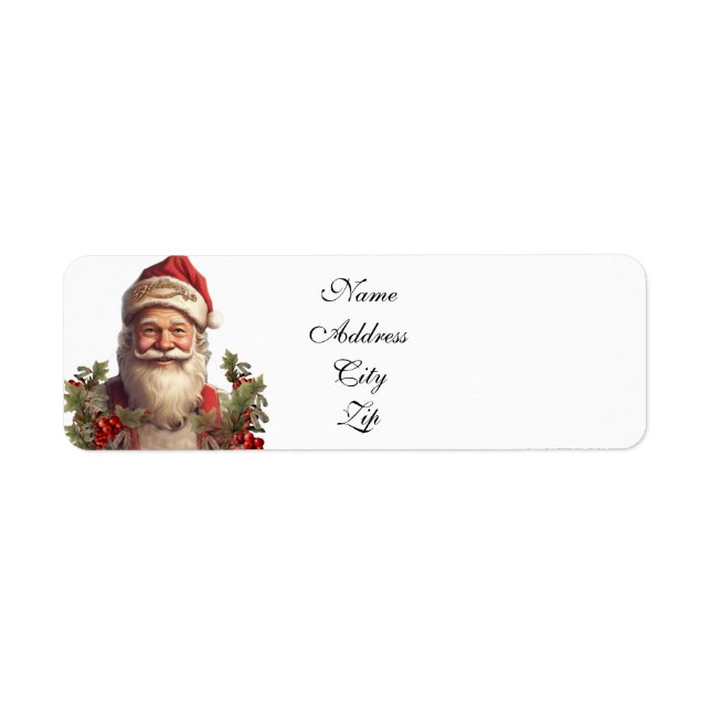 Santa Claus Saint Nicholas Christmas  Label (Front)