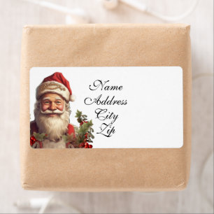 Santa Claus Saint Nicholas Christmas Label