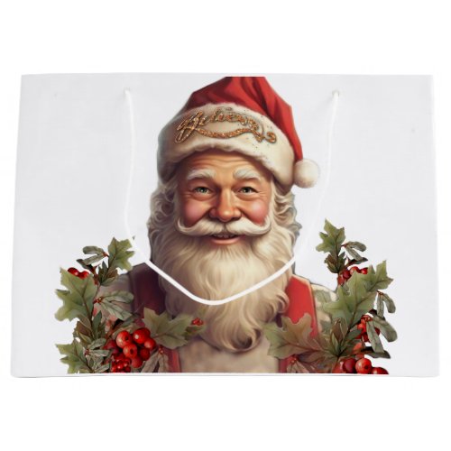 Santa Claus Saint Nicholas Christmas  Large Gift Bag
