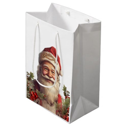 Santa Claus Saint Nicholas Christmas  Medium Gift Bag
