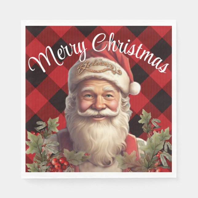 Santa Claus Saint Nicholas Christmas  Napkins (Front)