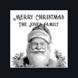 Santa Claus Saint Nicholas Christmas personalize  Self-inking Stamp<br><div class="desc">Transport yourself to the charm of yesteryear with this vintage inspired Santa Claus illustration! Jolly-O St. Nick adorned in a festive red hat trimmed in white and embellished with the glittering words “Believe”! Perfect for holiday enthusiasts, this timeless artwork captures the spirt of Christmas, making it an ideal print for...</div>