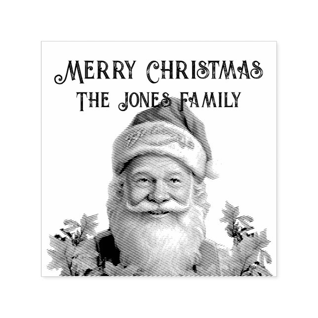 Santa Claus Saint Nicholas Christmas personalize  Self-inking Stamp (Design)