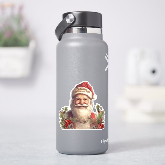Santa Claus Saint Nicholas Christmas  Sticker (HydroFlask)