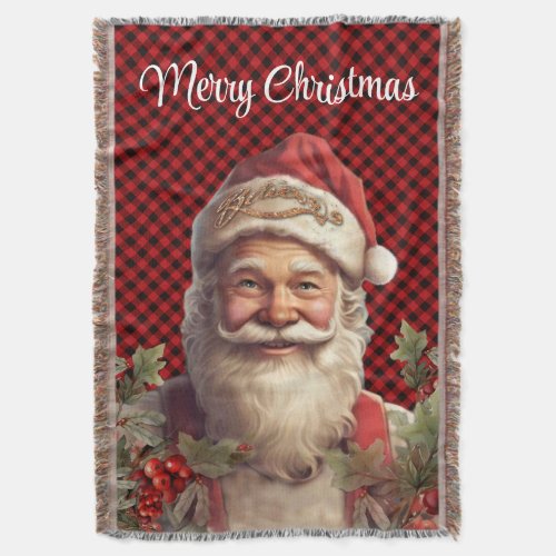 Santa Claus Saint Nicholas Christmas  Throw Blanket