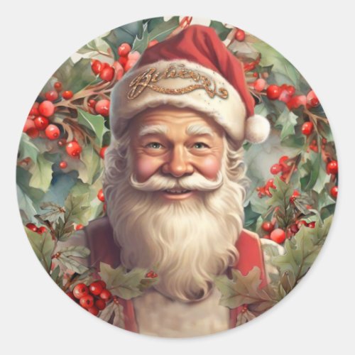 Santa Claus Saint Nicholas  Classic Round Sticker