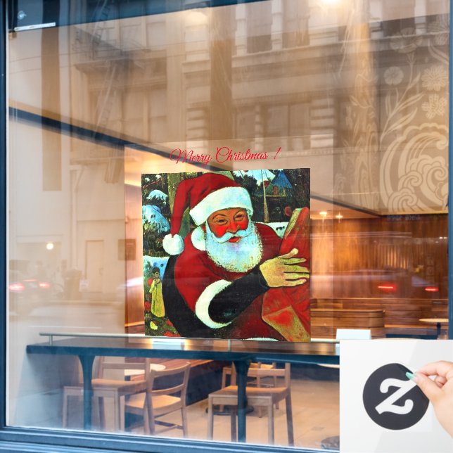 Santa Claus / Santa Claus Window Cling (Cafe Window)