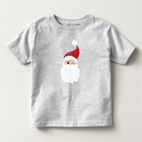 Santa Claus Santa Hat Winking Santa Christmas Toddler T_shirt