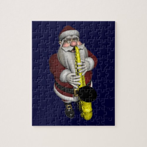 Santa Claus Saxophone Player Jigsaw Puzzle