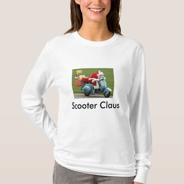Santa Claus, Scooter Claus T-Shirt (Front)