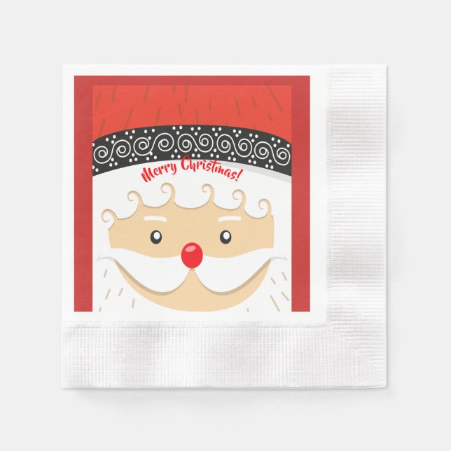 Santa Claus Selfie Napkins (Front)