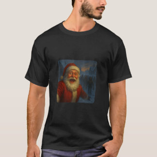 Santa Claus Selfie Zombies Apocalypse Humor Funny  T-Shirt