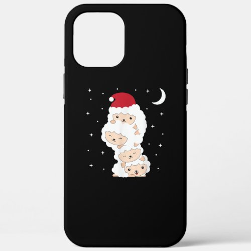 Santa Claus Sheep Christmas Lamb Farm Animals Gift iPhone 12 Pro Max Case