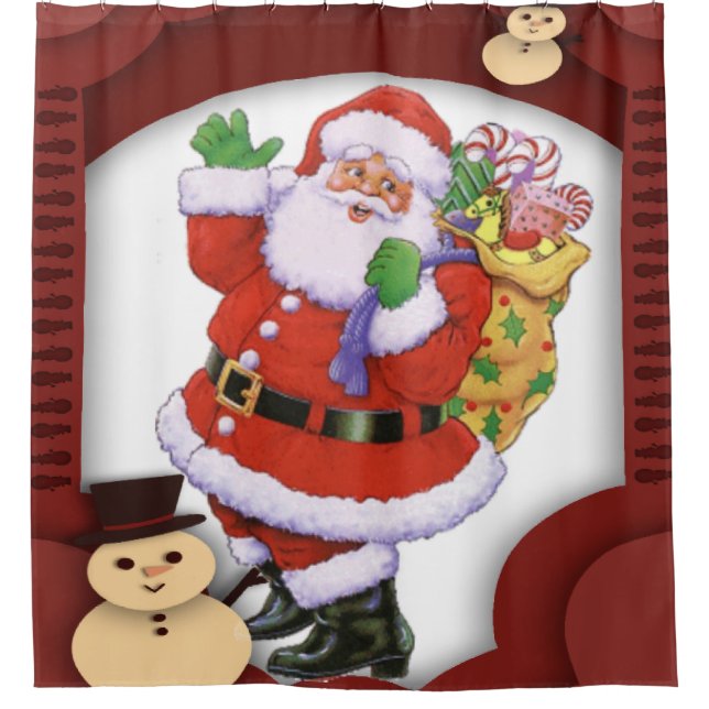 Santa Claus  Shower Curtain (Front)