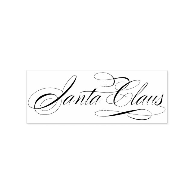 Santa Claus Signature Christmas II Rubber Stamp (Imprint)