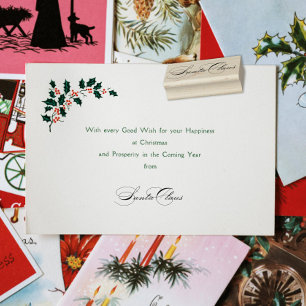 Santa Claus Signature Christmas III Rubber Stamp