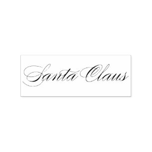 Santa Claus Signature Christmas V Rubber Stamp