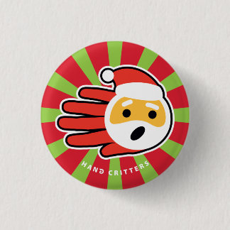 Santa Claus singing Christmas carols and songs Button