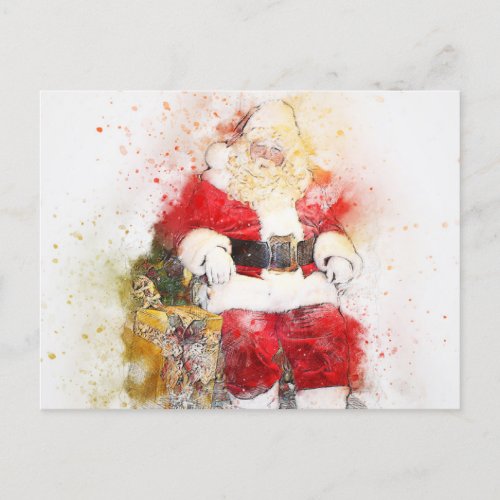 Santa Claus Sitting Postcard