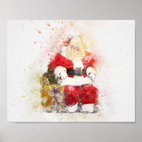 Santa Claus Sitting Poster