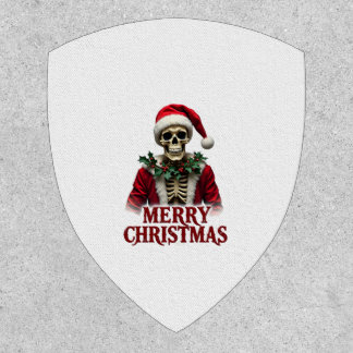 Santa Claus Skeleton Outfit Skull Funny Christmas Patch