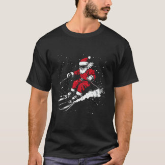 Santa Claus Ski Funny Skiing Xmas Christmas T-Shirt