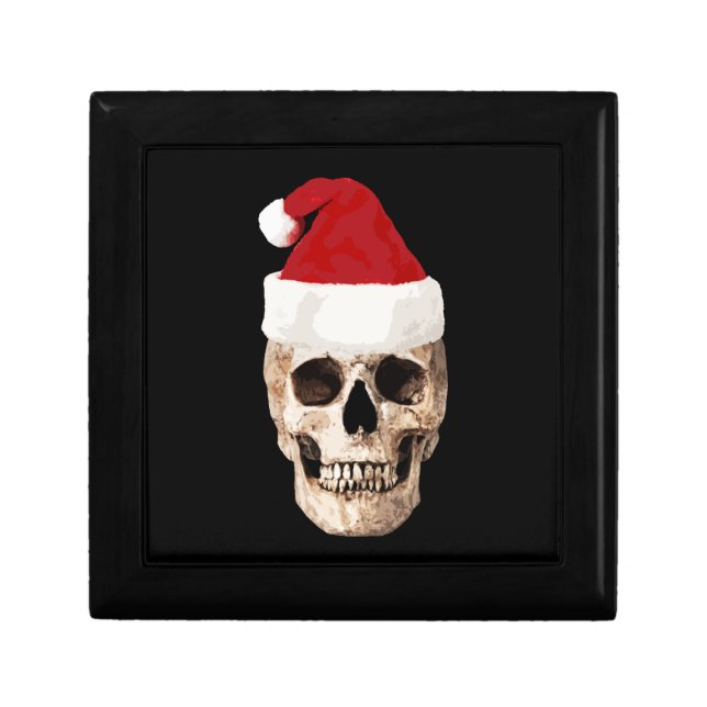 Santa Claus Skull - Christmas is Dead Keepsake Box (Front)