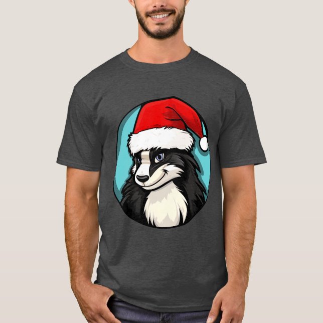 Santa Claus skunk T-Shirt (Front)