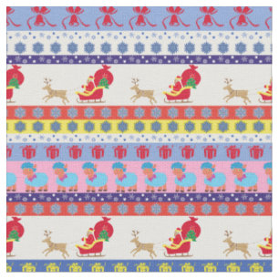 Santa Claus sleigh Fabric