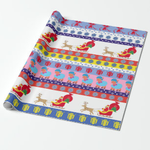 Santa Claus sleigh Wrapping Paper