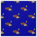 santa claus sloth xmas fabric
