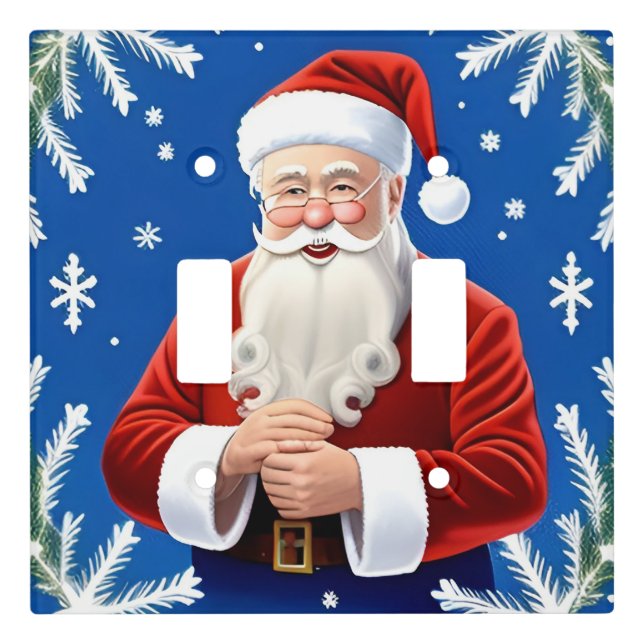 Santa Claus Smiling Light Switch Cover (Front)