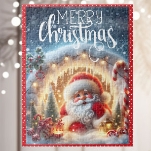 Santa Claus Snow Merry Christmas Kid's Jigsaw Puzzle