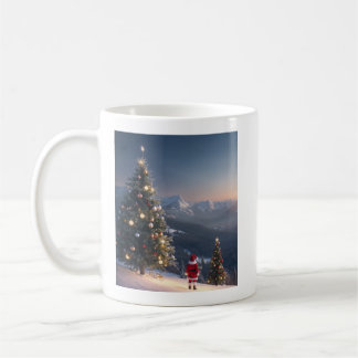 Santa Claus Snowy Mountain Mug | Christmas Tree