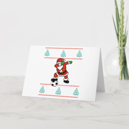 Santa Claus soccer dab ugly Christmas 2018 T_Shirt Holiday Card