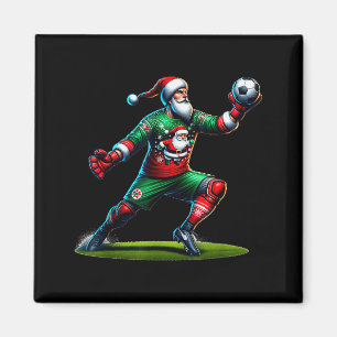 Santa Claus Soccer Goalie Christmas Xmas Magnet