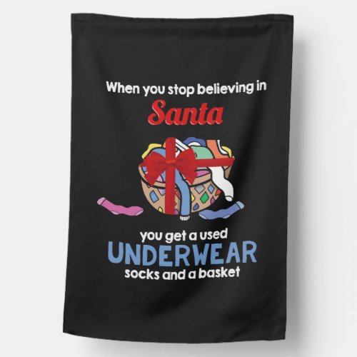 Santa Claus Socks Underwear Christmas Kids House Flag