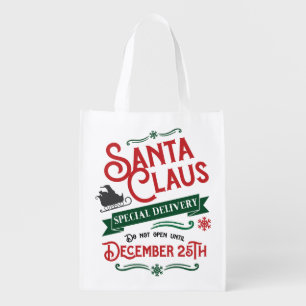 Santa Claus Special Delivery  Grocery Bag