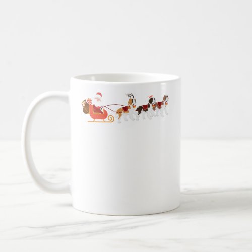 Santa Claus St Bernard Dog Reindeer Christmas Coffee Mug